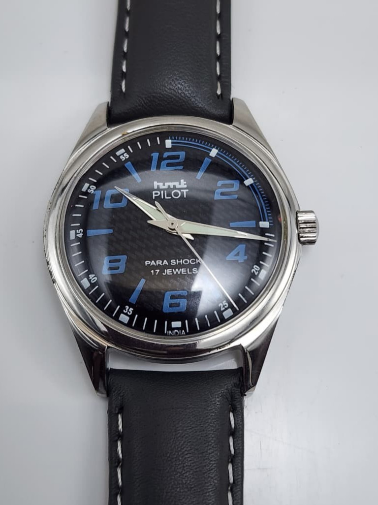 HMT Pilot Black Dial Para Shock 17 Jewels Hand winding For Men’s Wrist Watch