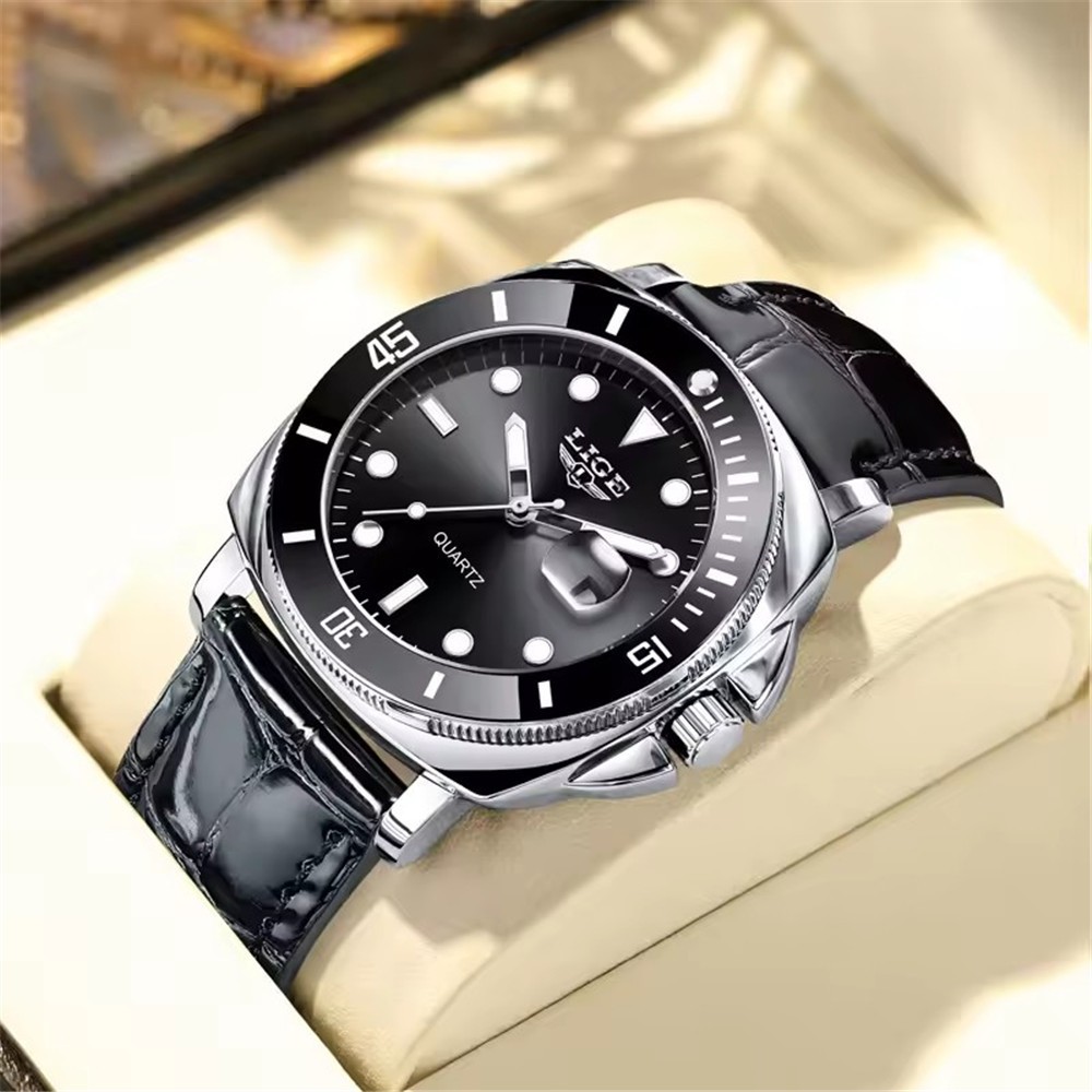 LIGE Men Watch Brand Luminous Wristwatch Business Male Calendar Steel Watches