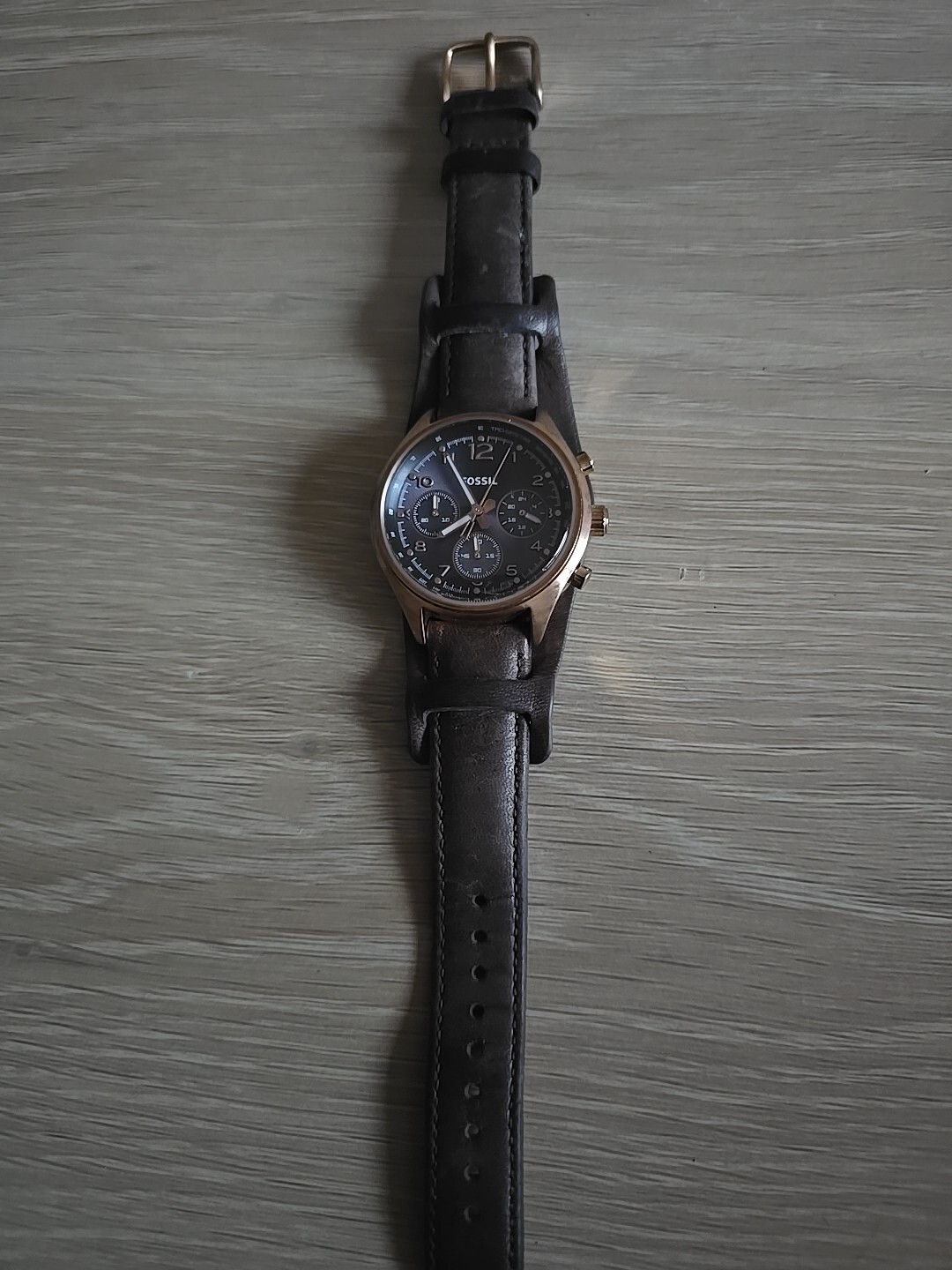 Fossil Flight Watch Watch CH2883 Stainless Steel Brown Leather Steap Quartz