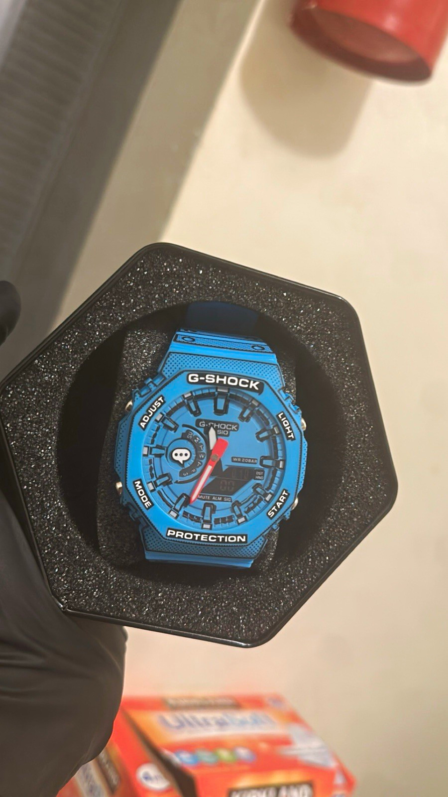 Casio G-SHOCK Quartz Analog-Digital Blue Resin Sport Watch 200m w/ Box