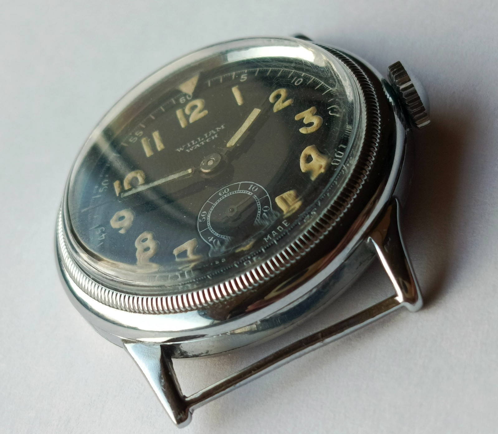 Large 39 mm pilot’s watch William WW2 WK2 Military German Air Force German Army
