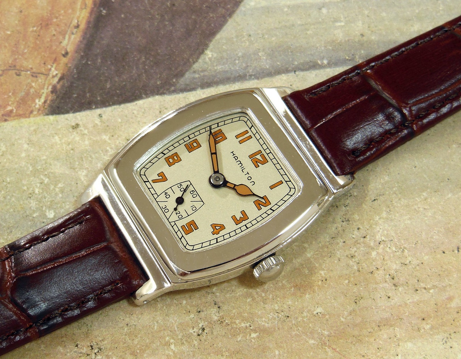 1930 Vintage HAMILTON RALEIGH, Stunning Silver Dial, Serviced, WARRANTY