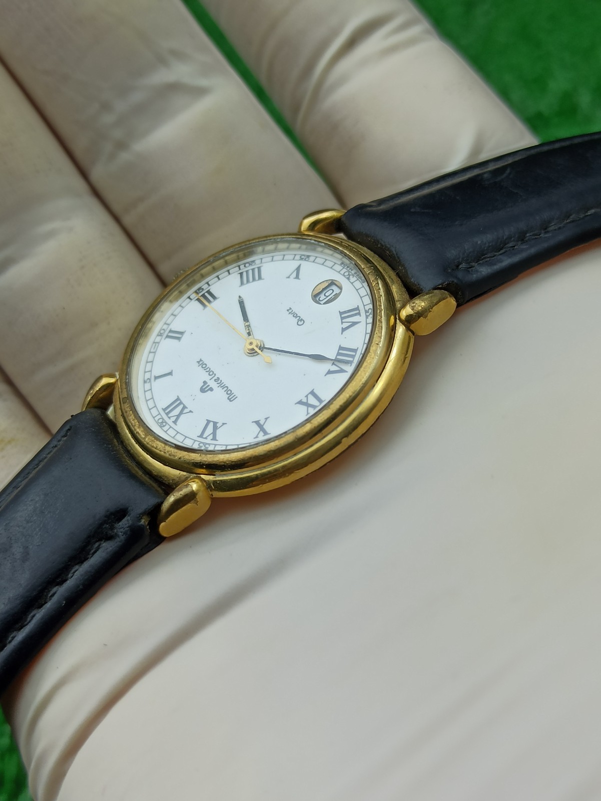 Authentic MAURICE LACROIX Quartz Men’s Wristwatch Swiss 90s