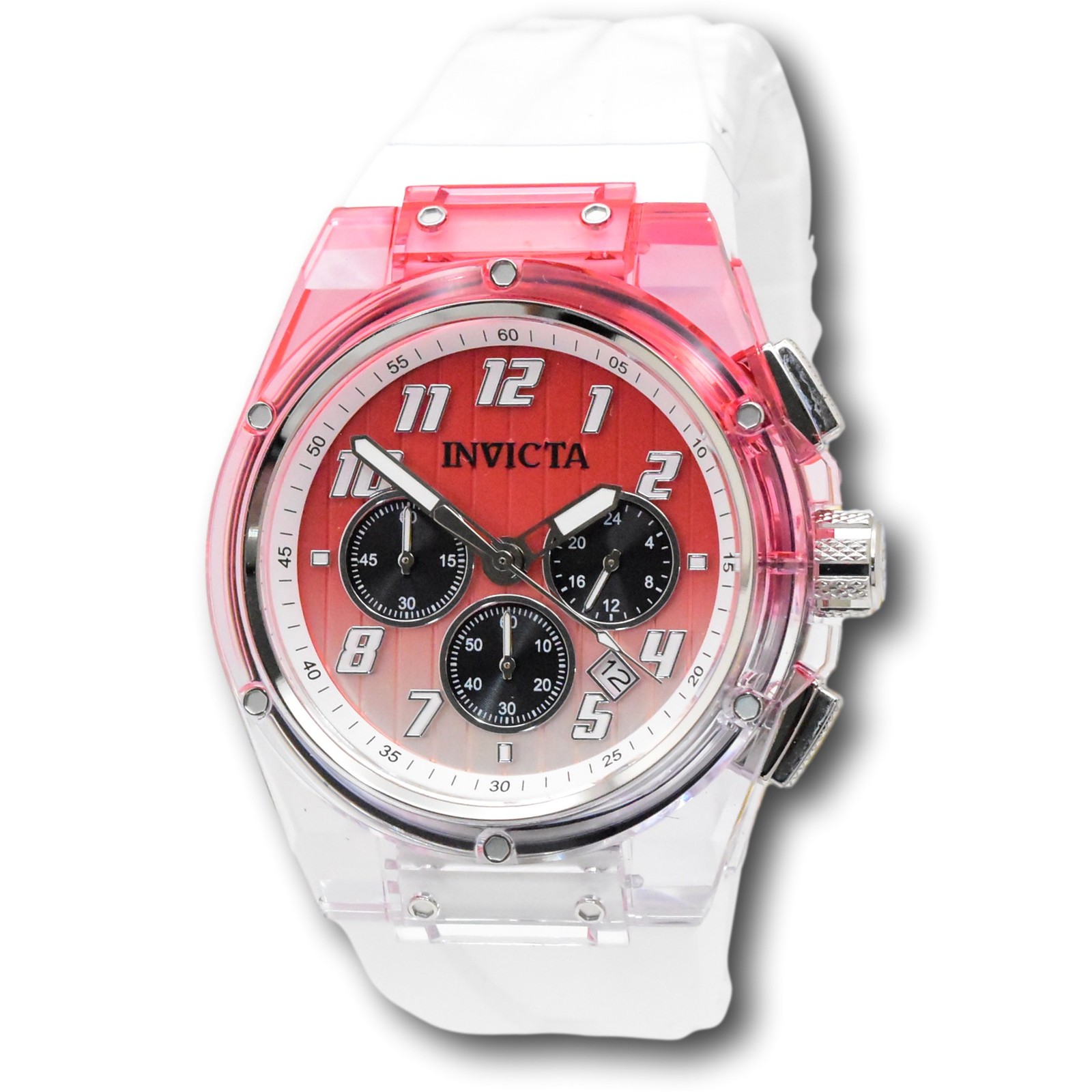 Invicta S1 Rally Prism Color Flip Men’s 44mm Red and White Chrono Watch 47346
