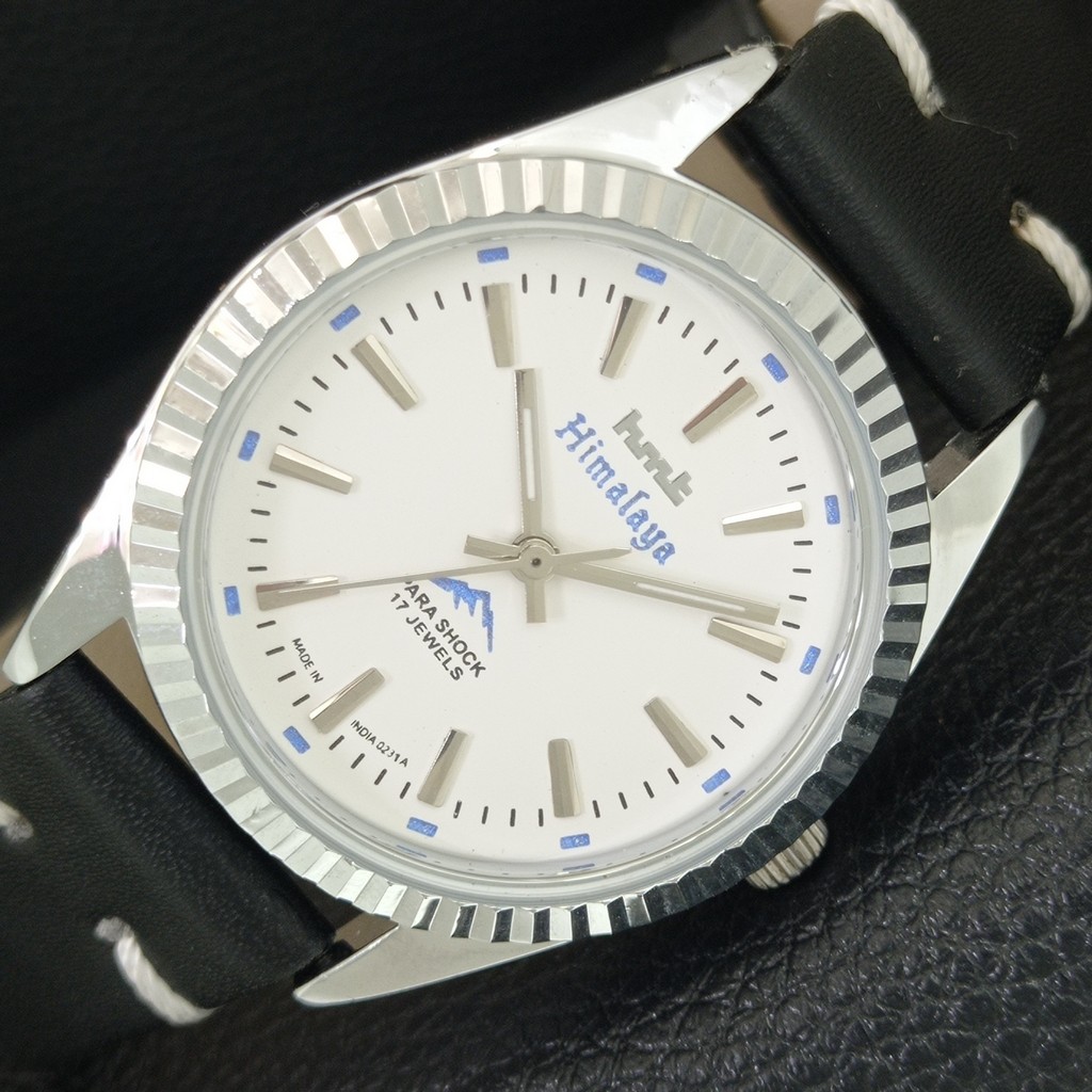 VINTAGE HMT HIMALAYA HAND-WINDING INDIAN MENS WHITE COLOR DIAL WATCH a443766-1