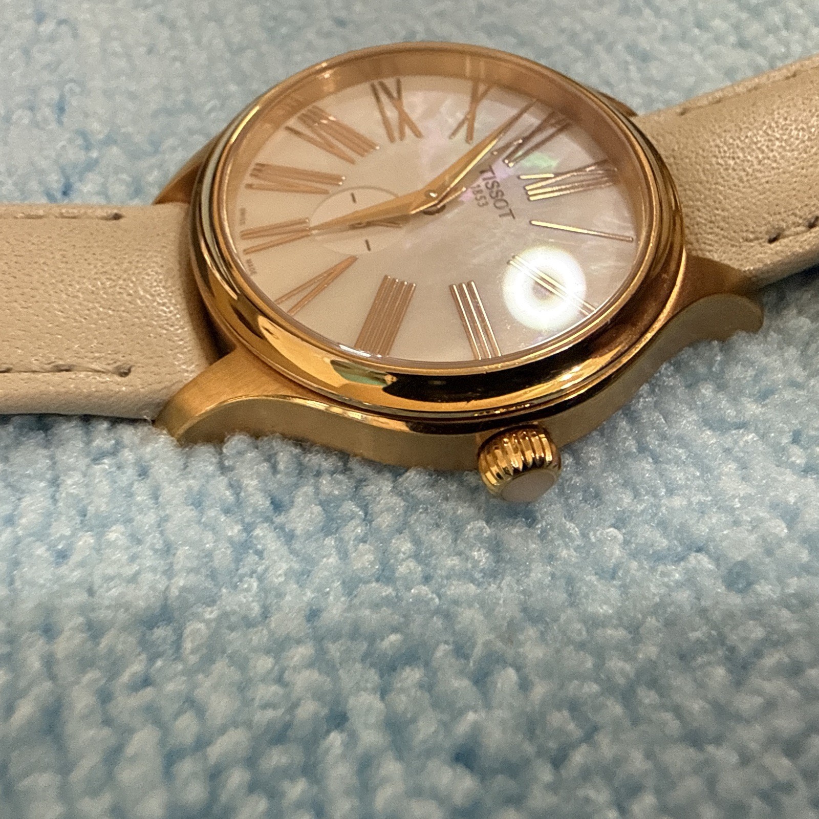 TISSOT BELLA ORA ROSE GOLD PVD OVAL CASE LADIES WATCH T103.310.36.113.01
