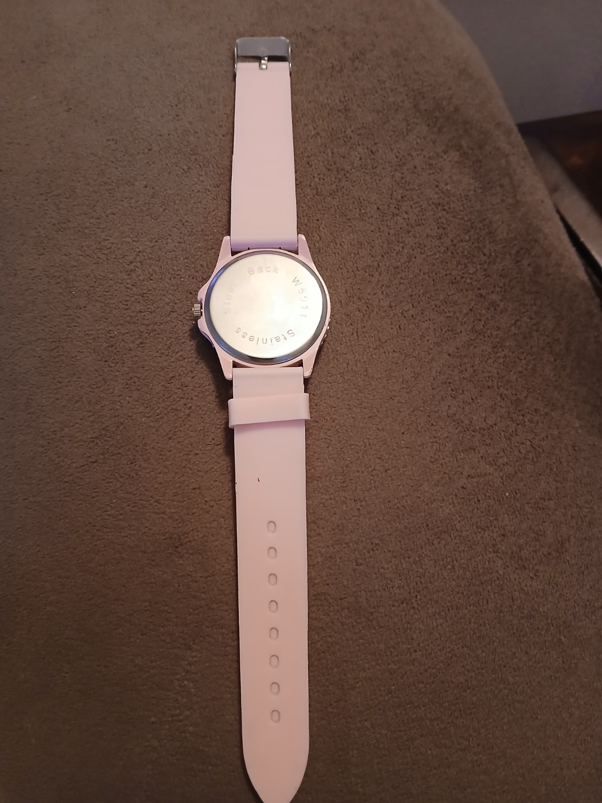 Breast Cancer Awareness Pink Ribbon Silver Tone Analog Watch Bedazzled Face
