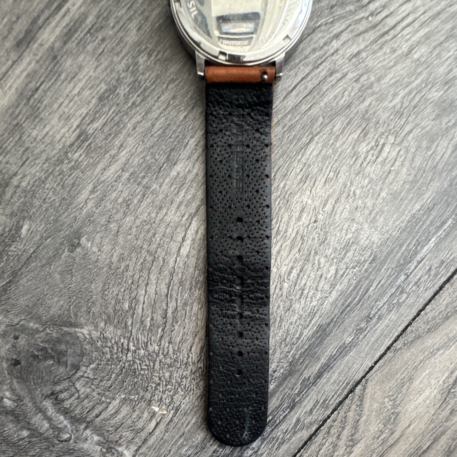 Fossil ES3958 Men’s Quartz Analog Date Watch 44mm Brown/Black Leather 50m