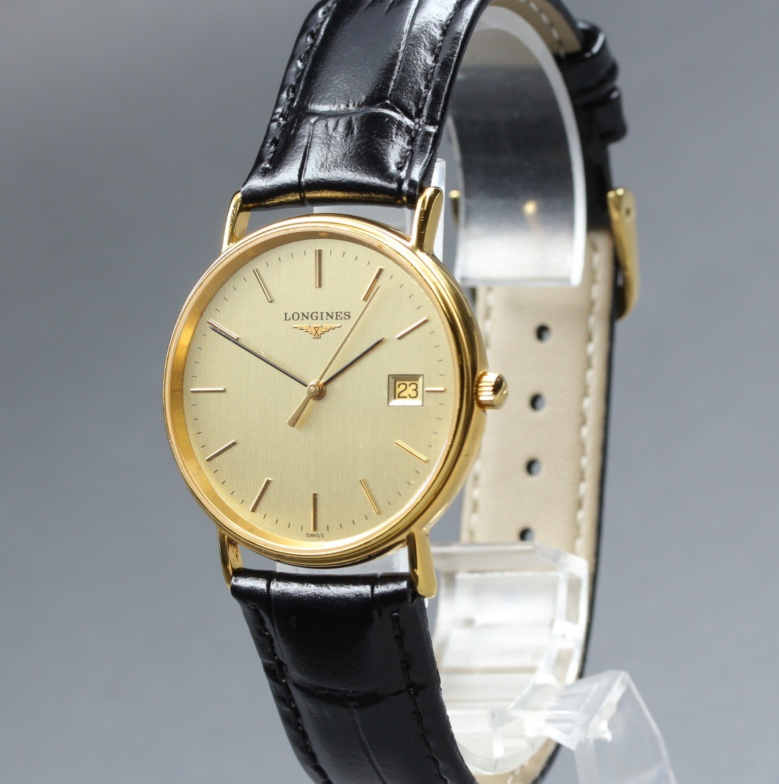 [N MINT] Longines Grand Classic L4.720.2 33mm Gold Dial Date Quartz Men’s Watch