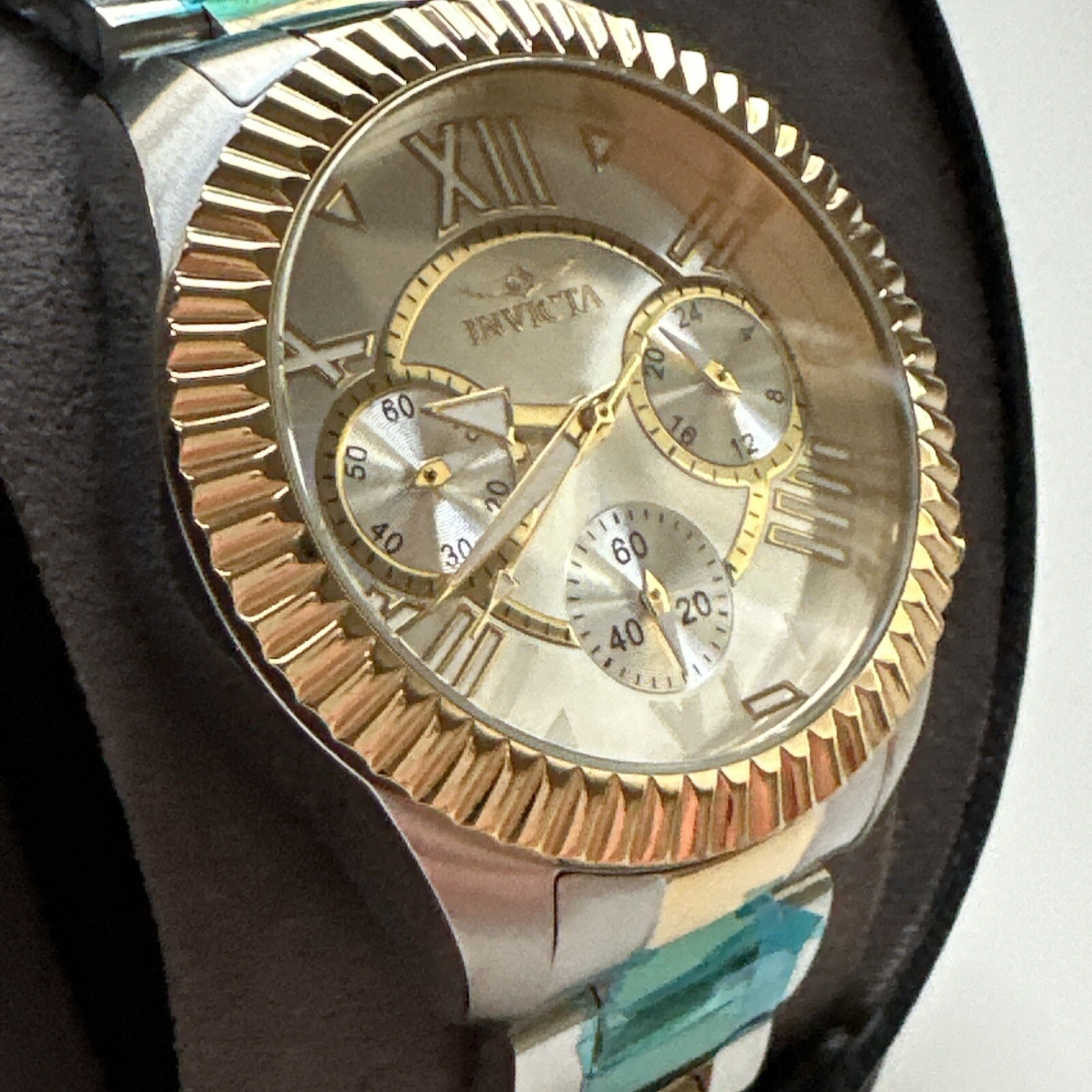 INVICTA Gold Tone Stainless Quartz Chronograph Watch 21425