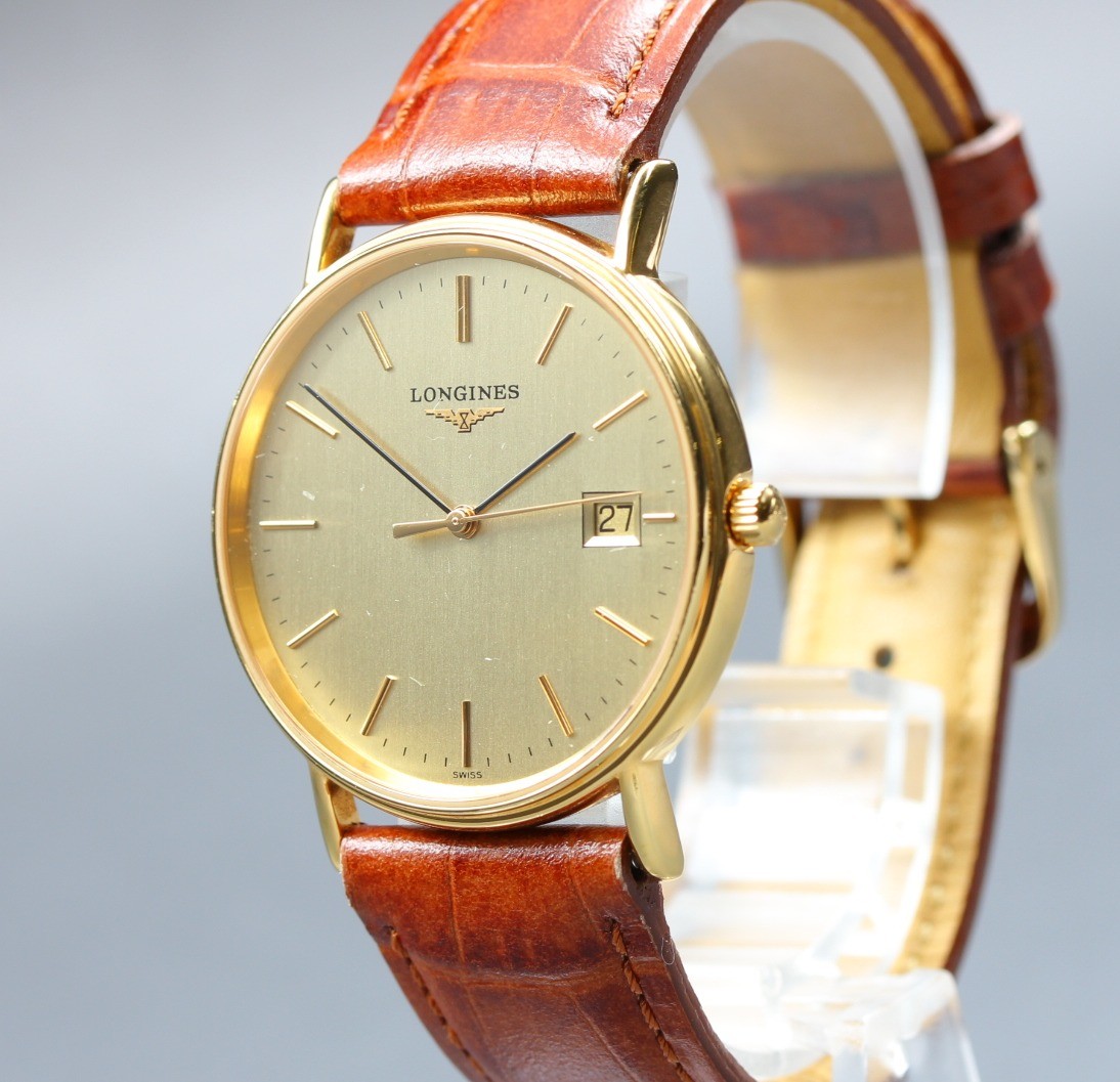 [Near MINT] Longines Grand Classic L4.720.2 32mm Gold Date Quartz Men’s Watch