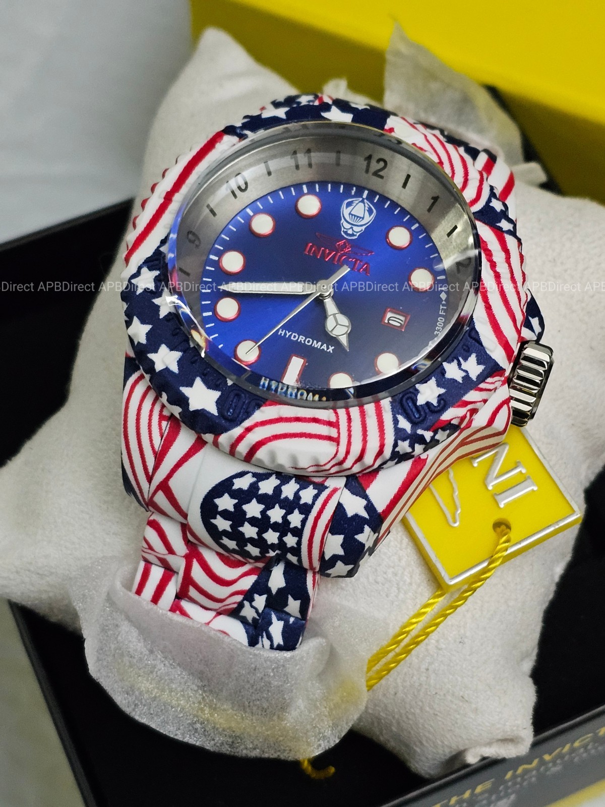 Invicta – HYDROMAX – 1000m USA Swiss 515 HYDROPLATED Stars & Stripes mens watch