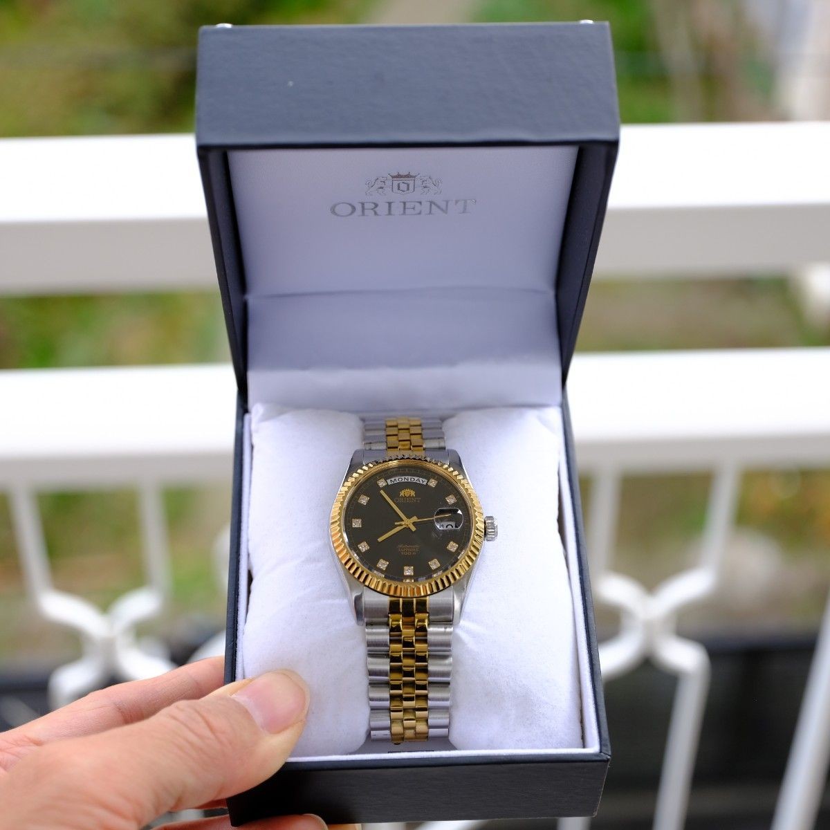 Orient President Day Date SEV0J002BY Rare Automatic Watch