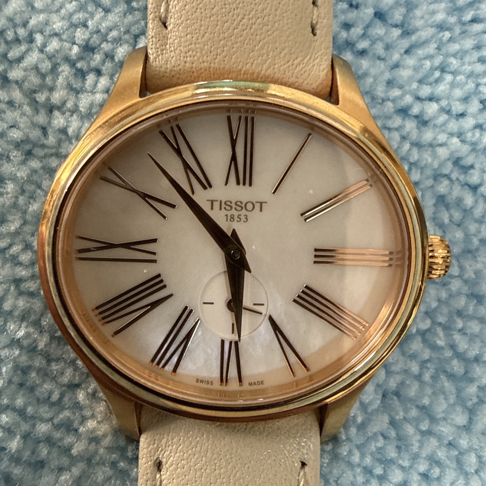 TISSOT BELLA ORA ROSE GOLD PVD OVAL CASE LADIES WATCH T103.310.36.113.01