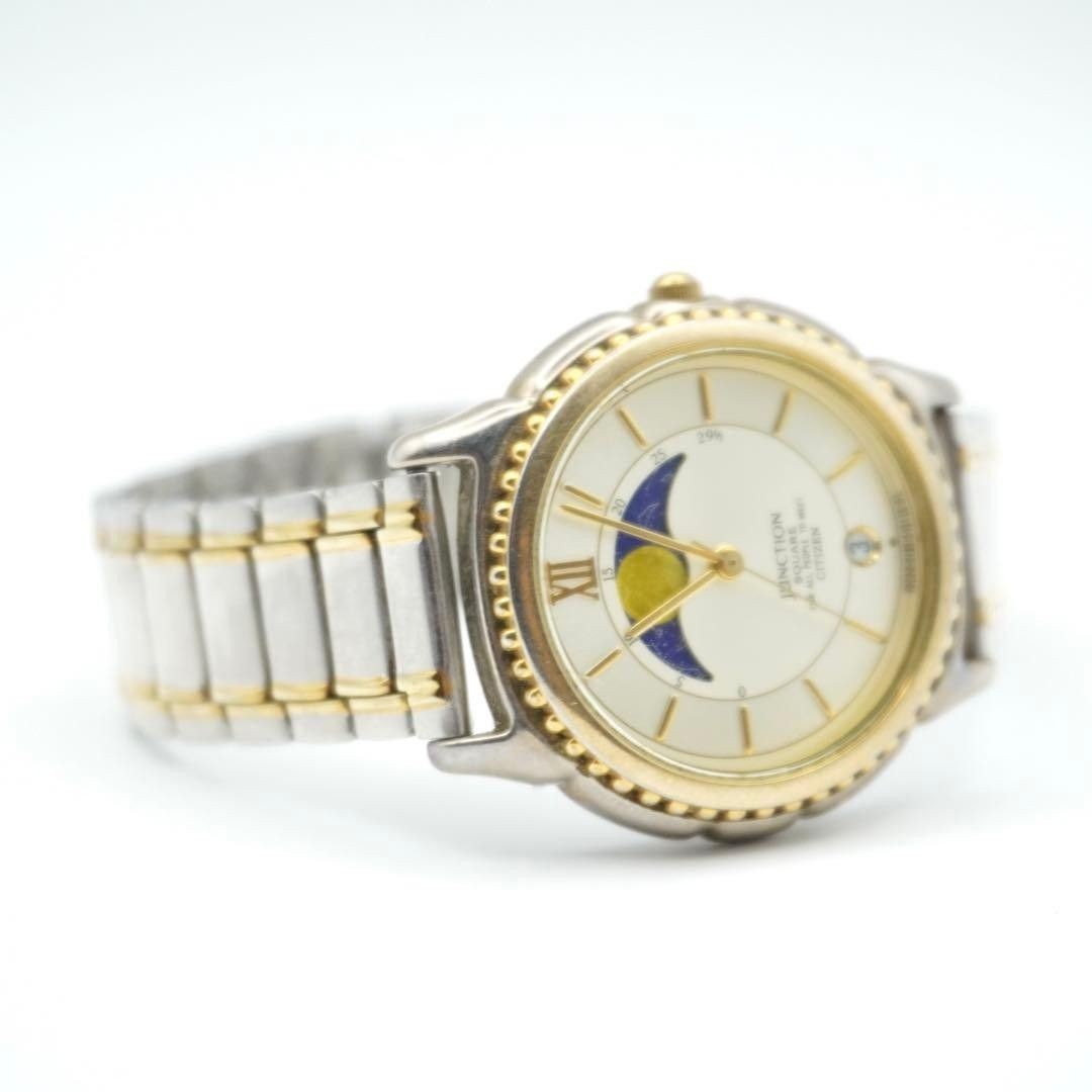 Citizen Junction 6185-K04891 Moon Phase Quartz Mens Square Watch Japan