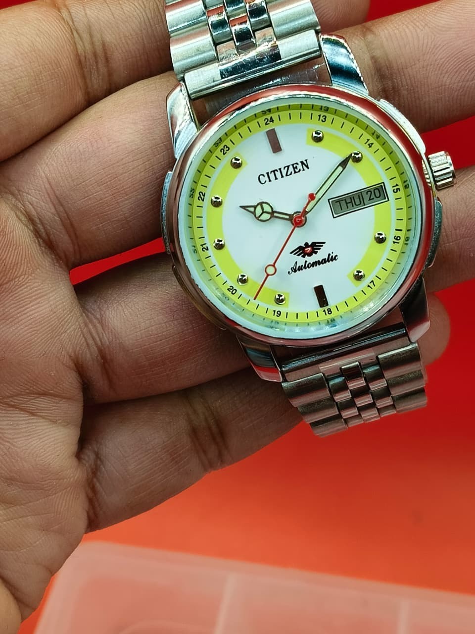 Automatic 8200 21Jewels Restored Dial White DayDate Mens Japan Watch Vintage 68