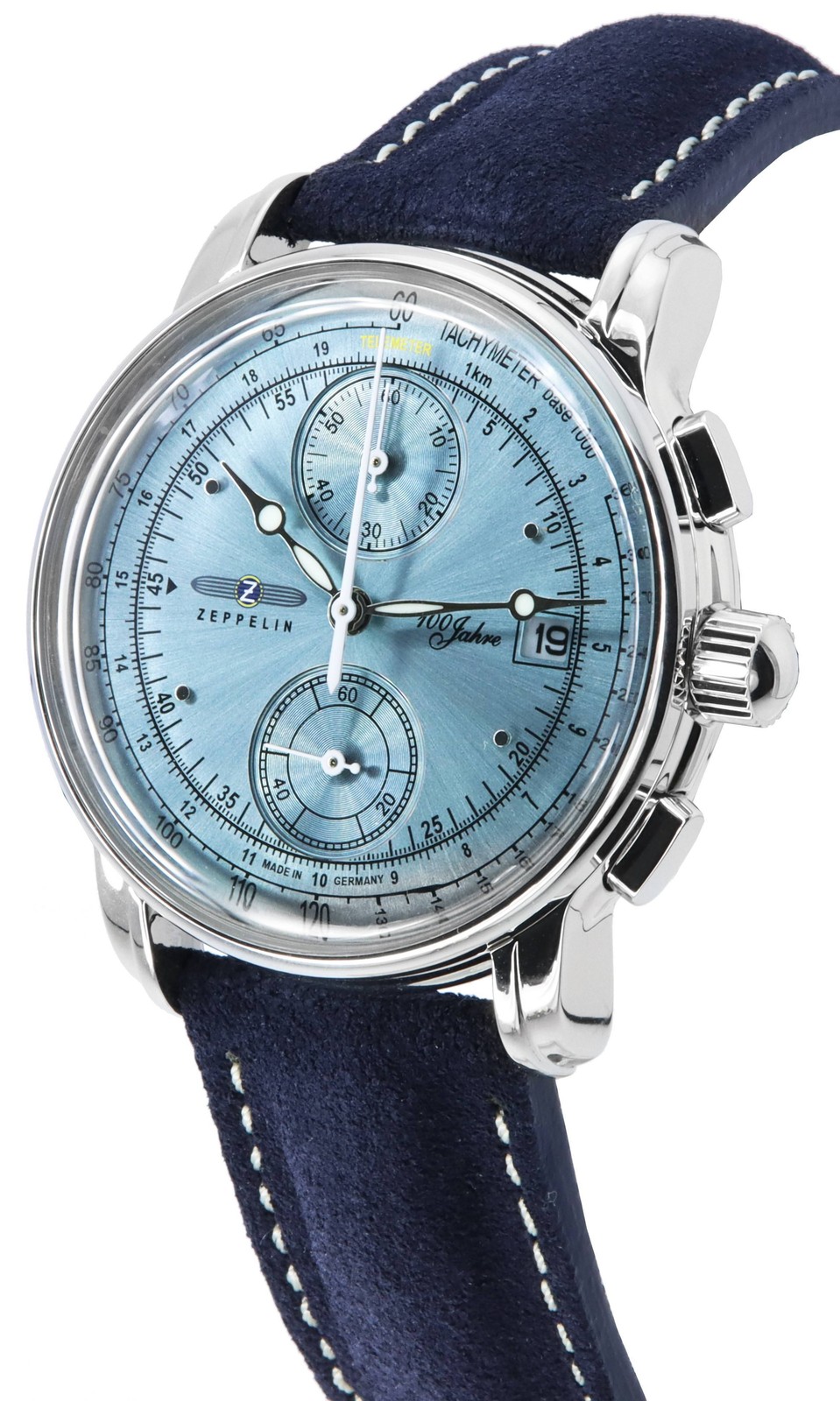 Zeppelin 100 Jahre Chronograph Quartz Blue Dial Z86704 50M Men’s Watch