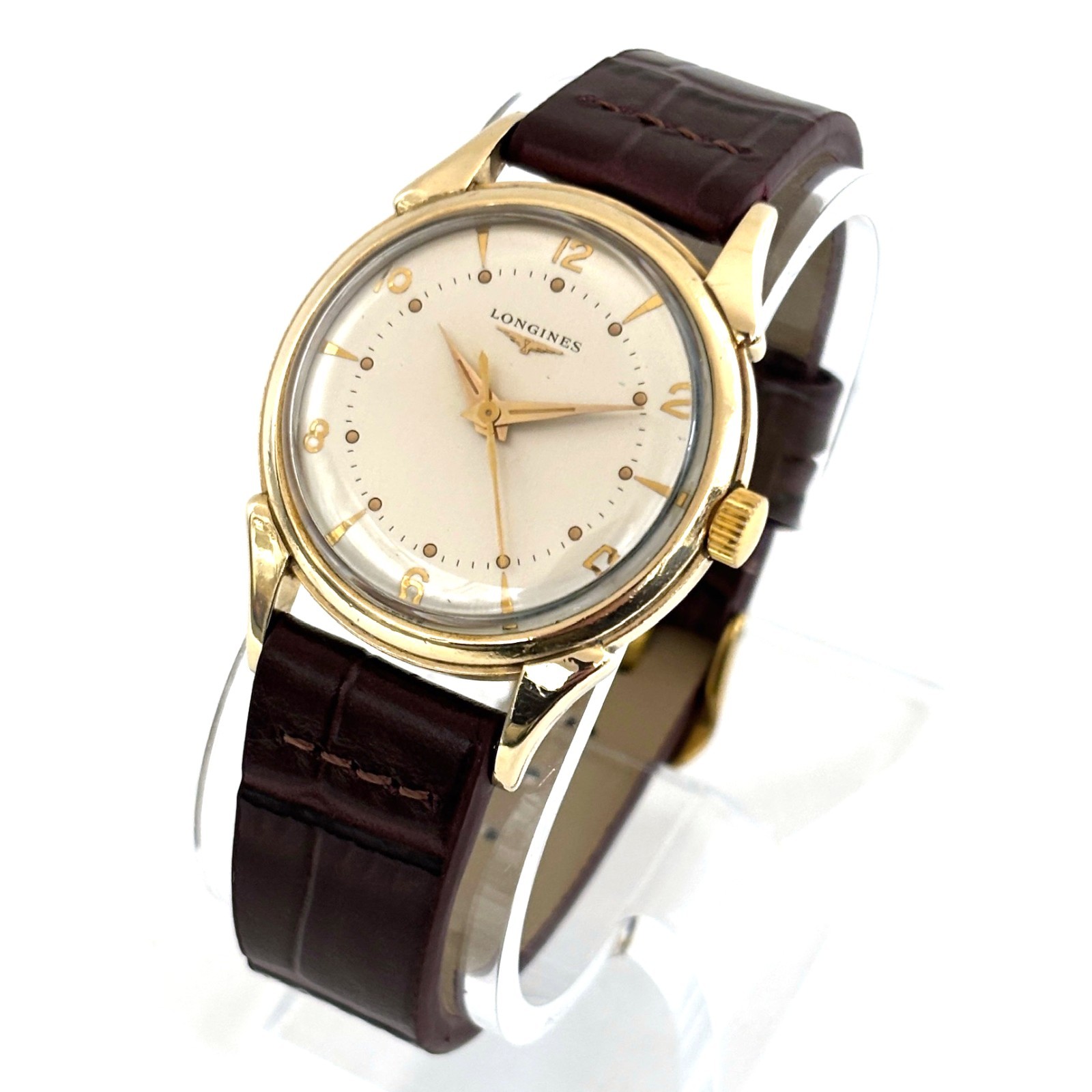 Vintage 1951 Longines Commander 34mm 10K GF Swiss Cal. 23ZS Manual Wind Running