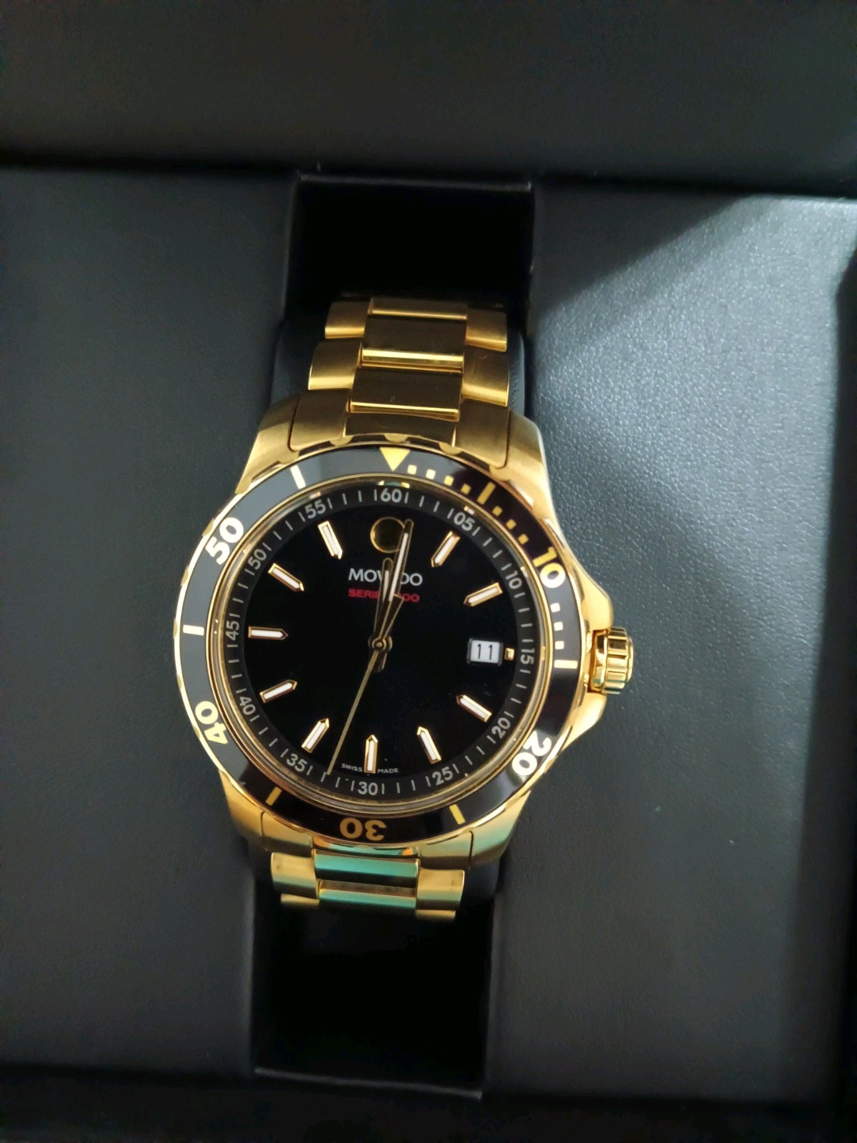 Gold chain 10k and Movado watch combo