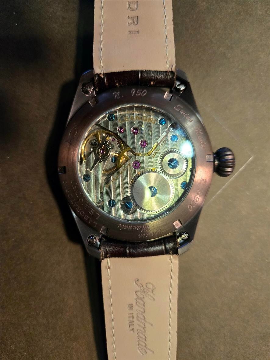 LEANDRI Swiss Made Italian No Radiation Military Mens Watch with Panerai Strap