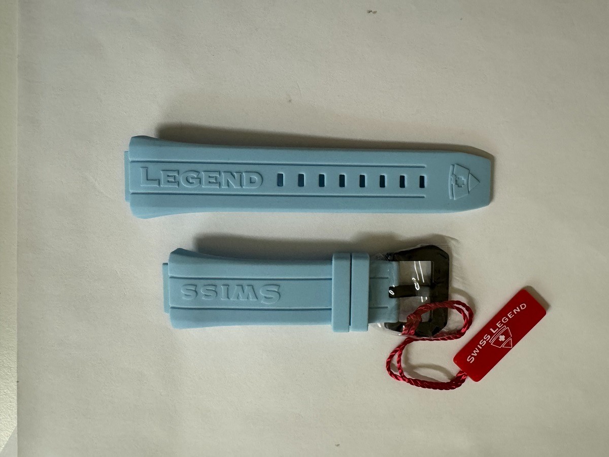 Man’s Swiss Legend Trimix Silicone/Rubber Blue watch band strap