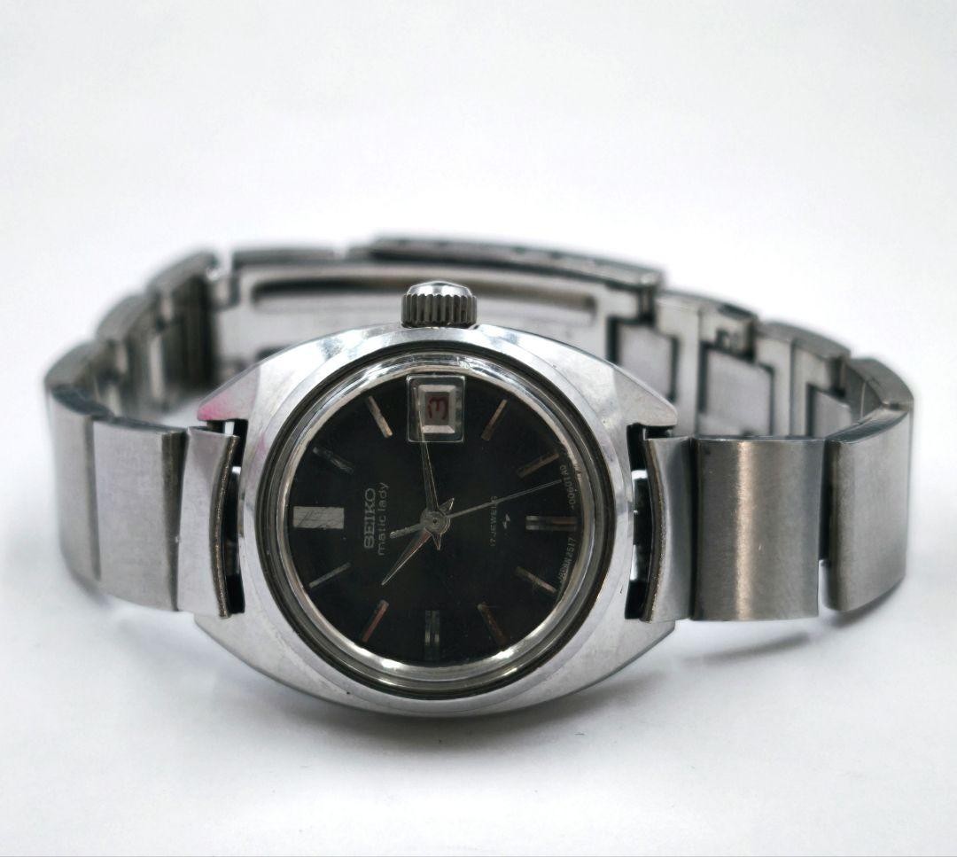 [Working ] Seiko Automatic Watch, Matic Lady, Original Strap, Black, From Japan