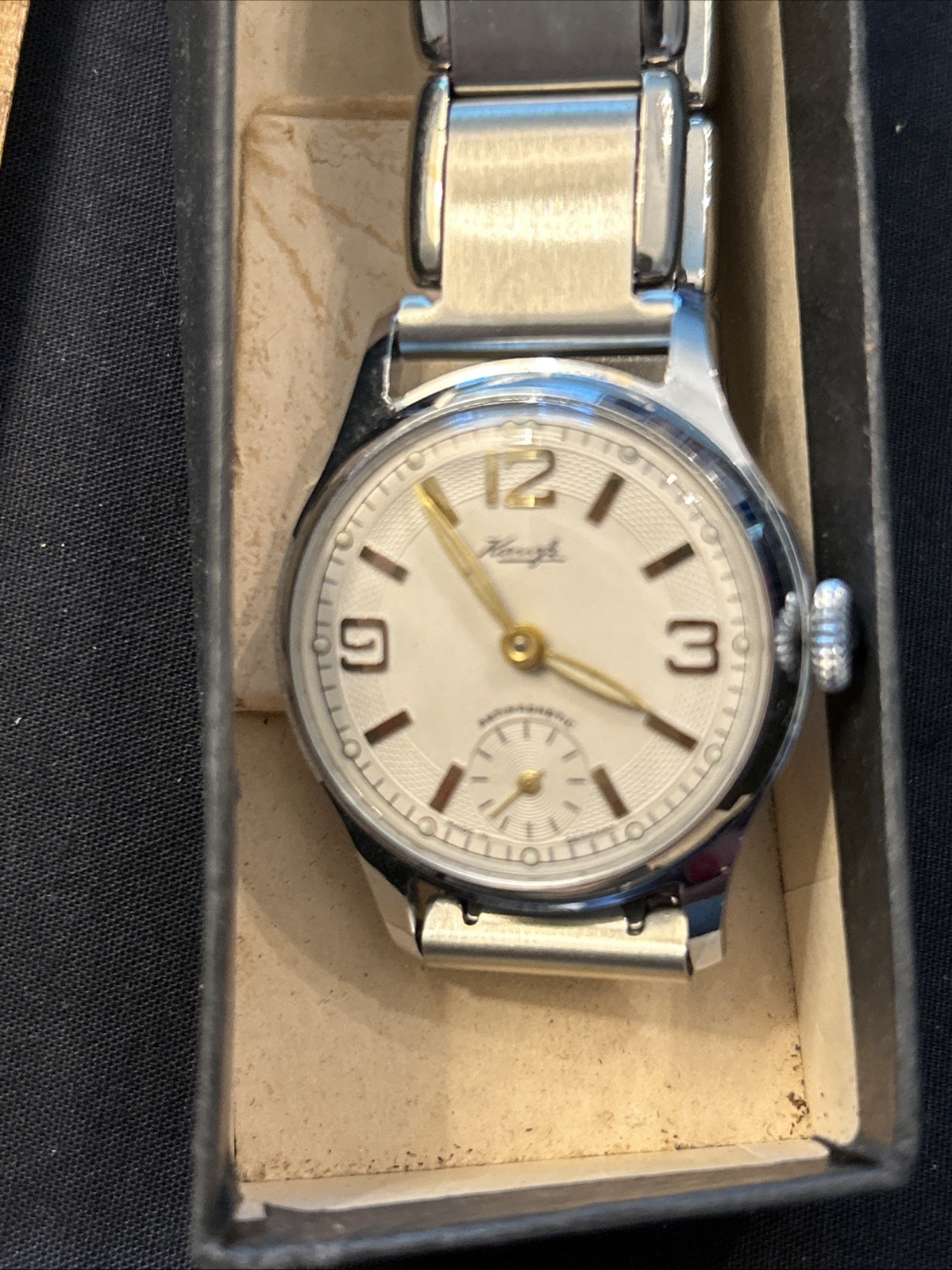 Vintage 1950s Kienzle Antimagnetic German Manual Wind Watch Small Seconds