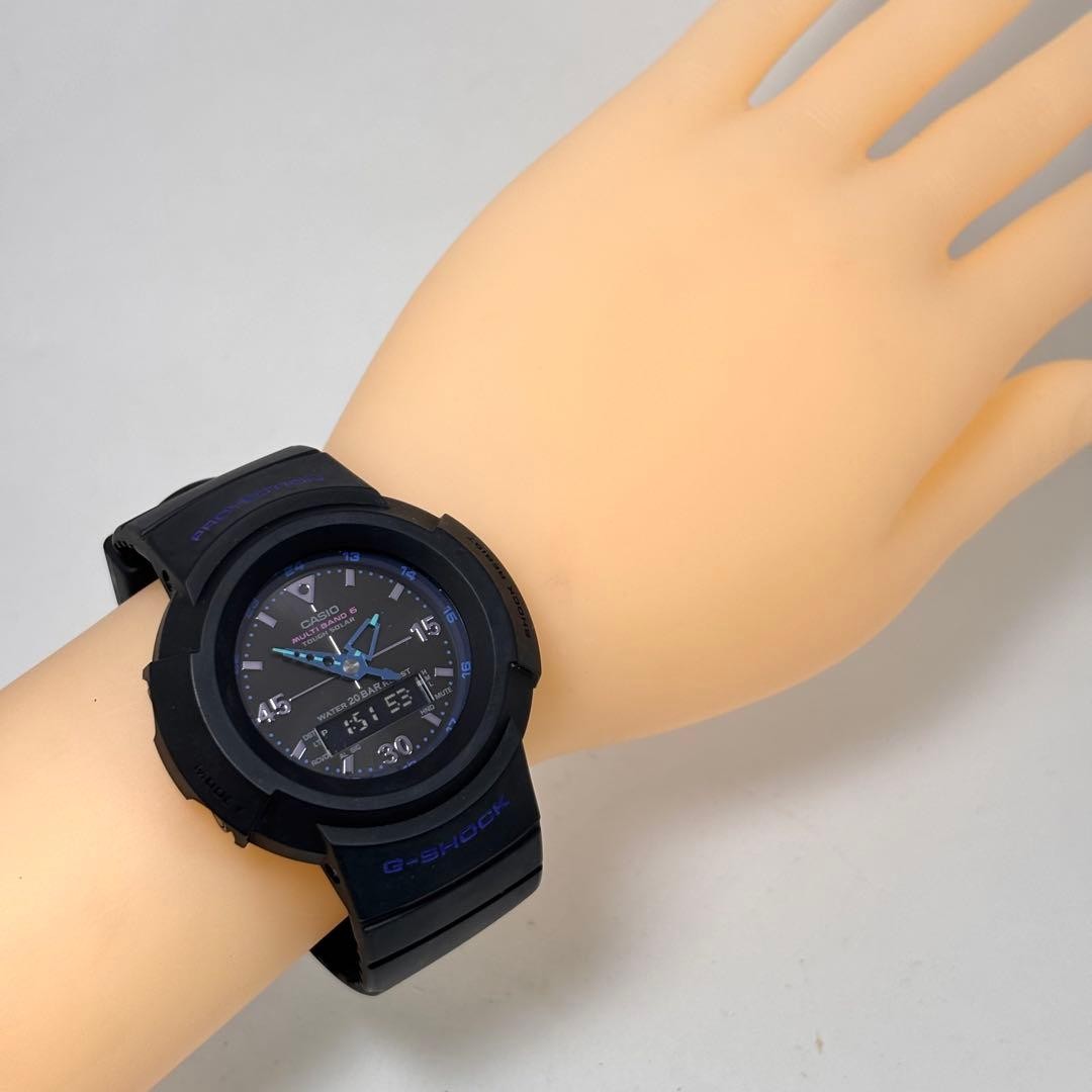 [Working] Casio Men’s Watch G-Shock Blue Hands Matte Black Solar Radio Contr