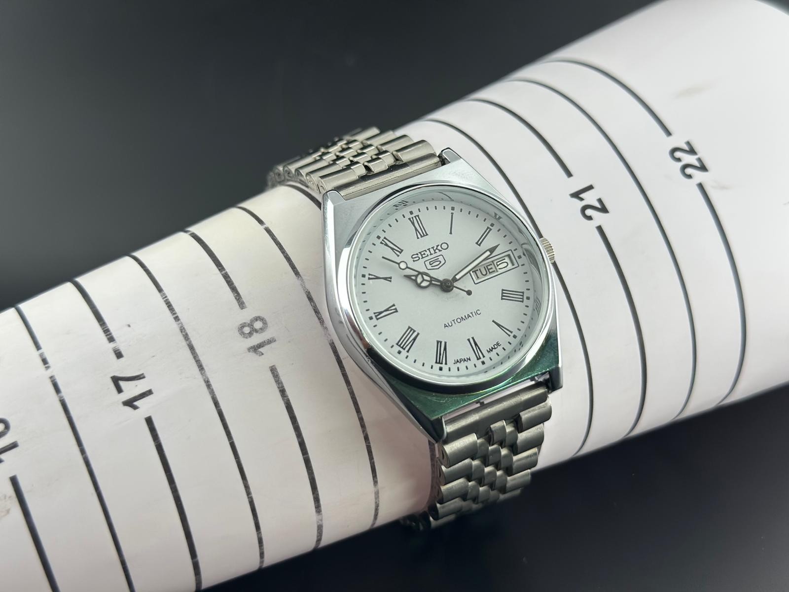 Vintage Seiko 5 Automatic 6309A Japan Made Men’s Wrist Watch, Day/Date