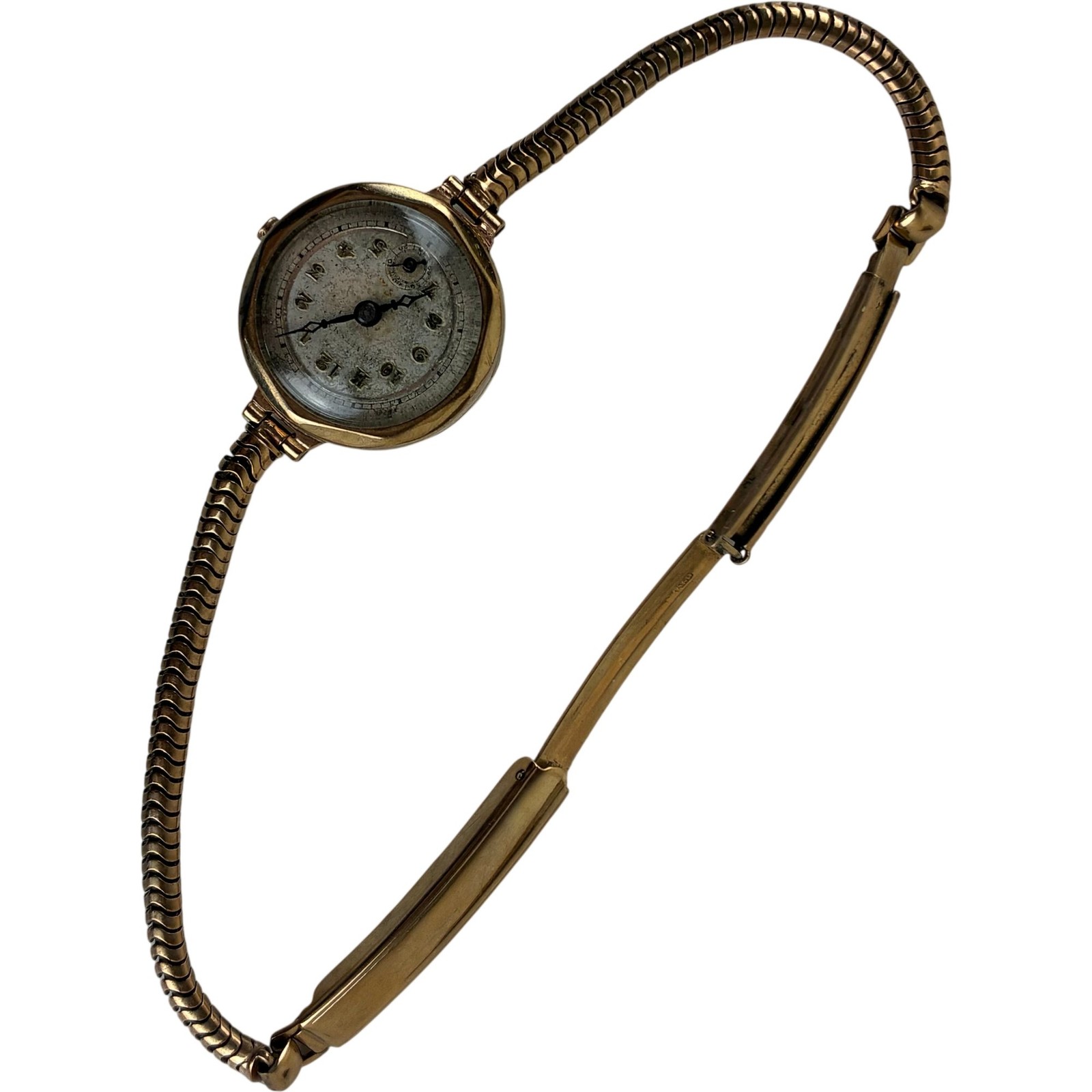 Vintage Dennison 9ct Gold Craftsman Watch 1930s Swiss Movement Not Working