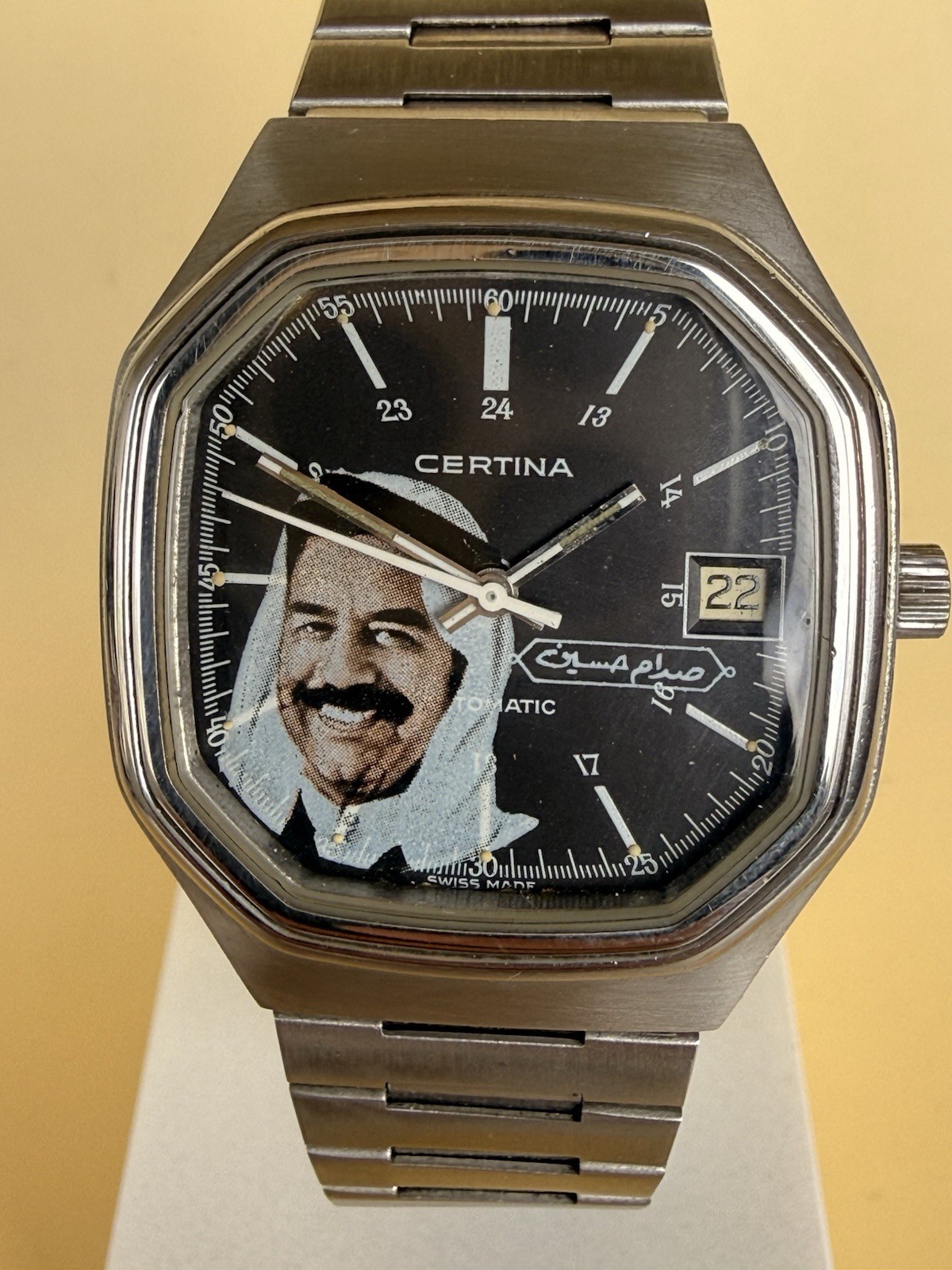 Automatic CERTINA President Saddam Hussein Iraq Watch Men Black Dial SS P R4