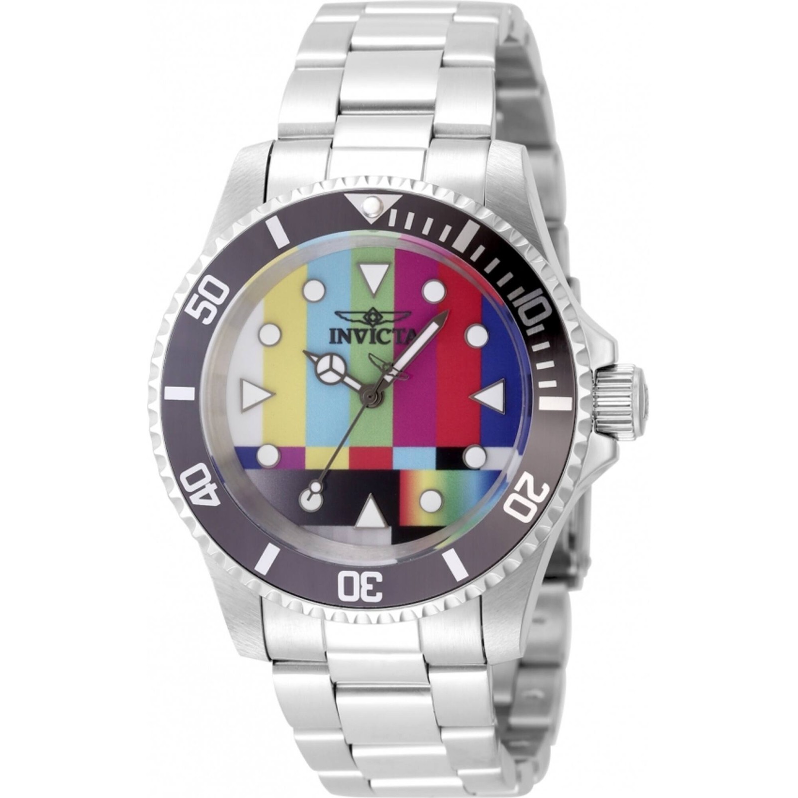 Invicta Men’s Watch Pop Art Limited Editions Silver Tone, Grey Bezel 49061