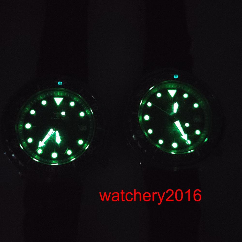 Tandorio 46.5mm 300M Waterproof Black Blue Dial Dive NH35A Automatic Men Watch