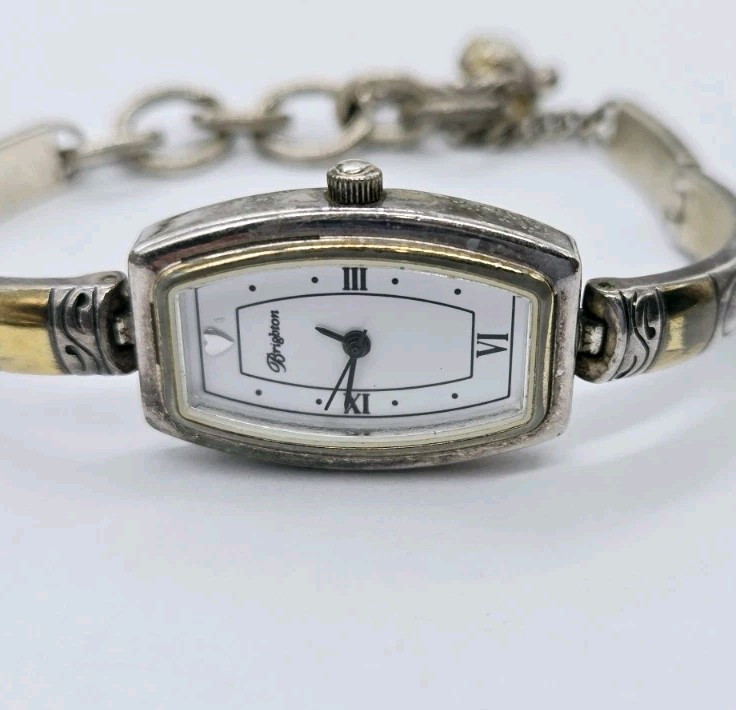 Brighton Watch Venezia Two tone New Battery Bracelet Band 8.5 in Toggle
