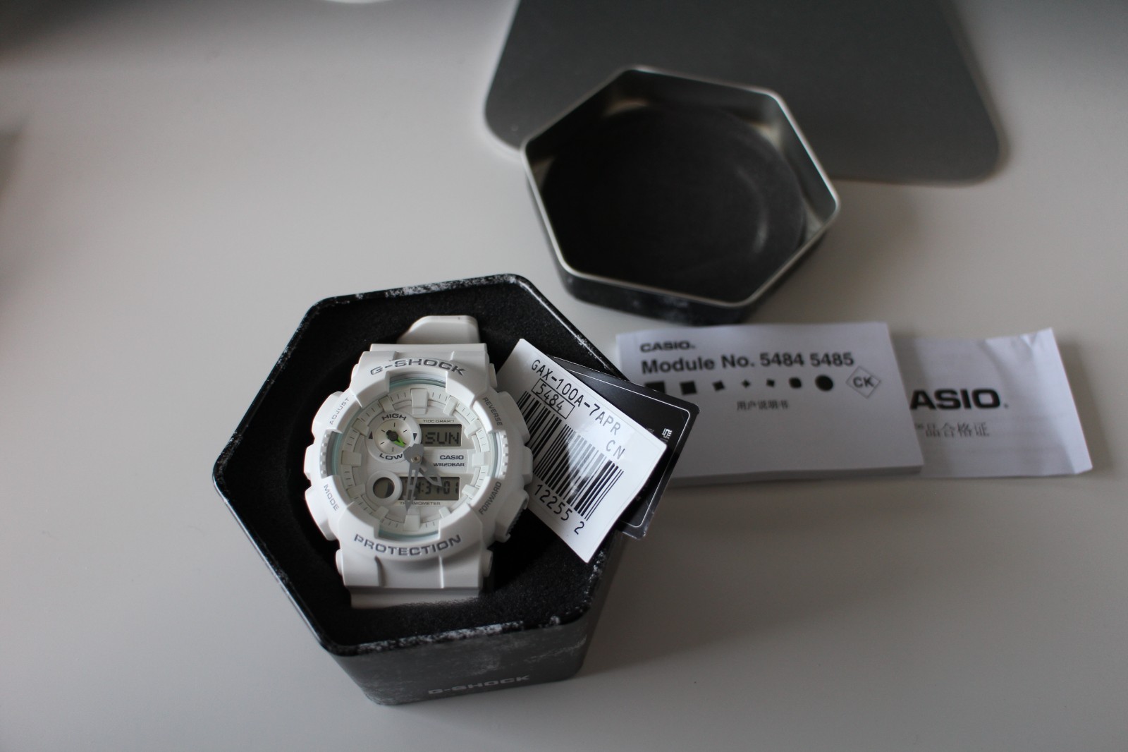 Casio G-Shock G-Lide GAX-100B-7APR Moon tide white watch BNWT Discontinued