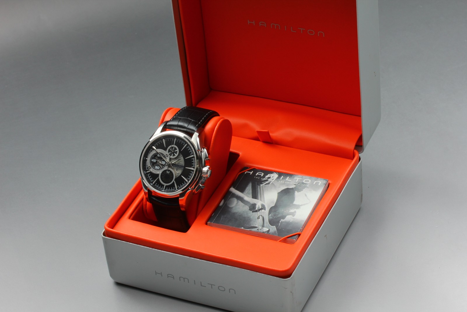 HAMILTON Jazzmaster Open Secret Chronograph AT H327560 Men’s Watch [ Band Wear ]