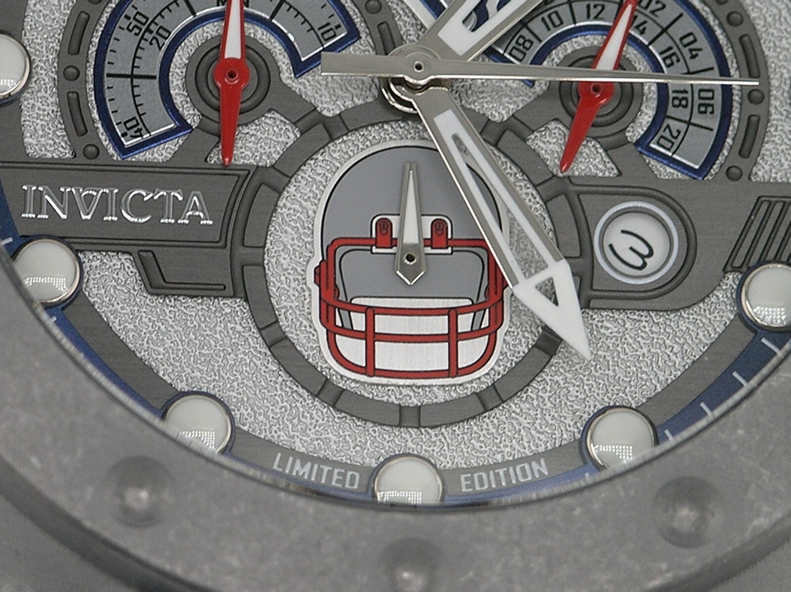 NEW INVICTA 45122 ARMOUR NFL NEW ENGLAND PATRIOTS CHRONOGRAPH STEEL LIMITED 52MM