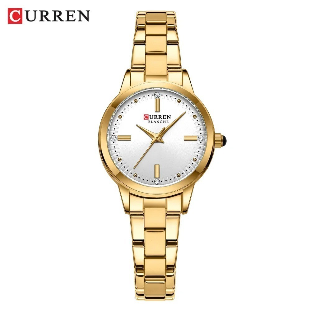 CURREN Women’s Elegant Watch — Crystal-Accented Dial, Two-Tone Stainless