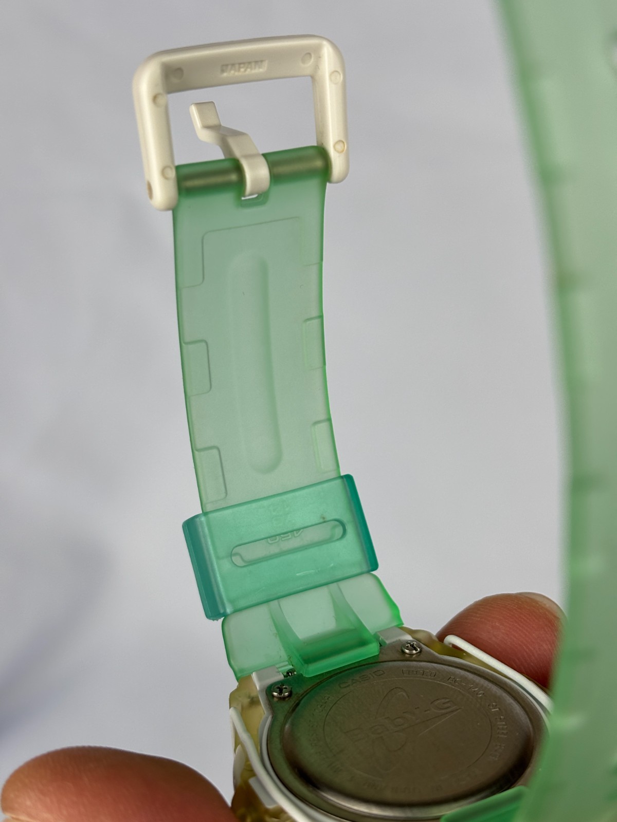 Vintage Casio Baby-G BG-140 Green Jelly 1913 Digital Watch New Battery 10BAR