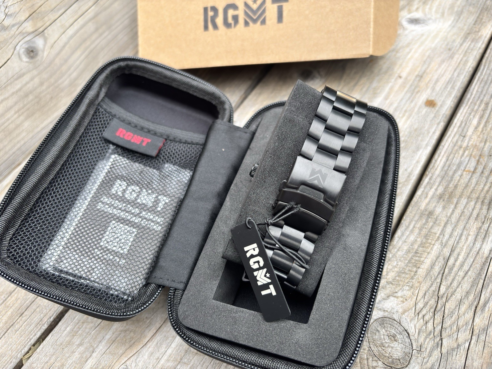 RGMT Continental GMT – Stealth Black. Swiss GMT Movement. free display stand