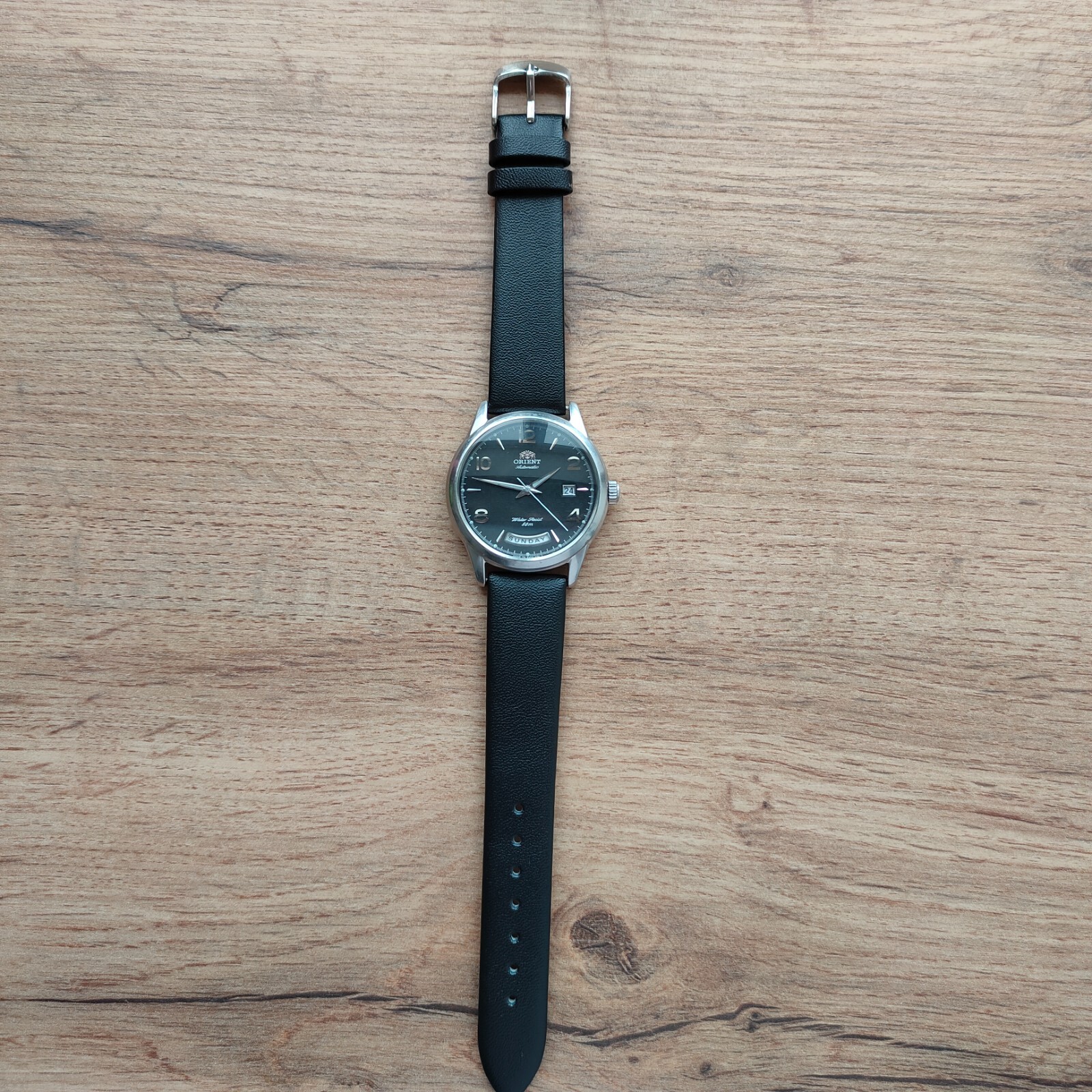 Rare Orient President Titanium watch day date orient Automatic Watch black watch