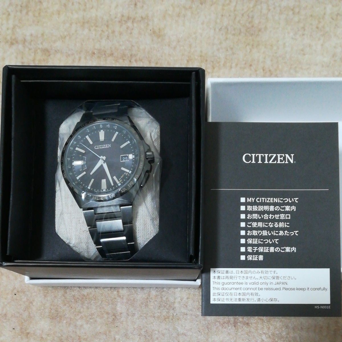 Brand new Citizen ATTESA Direct Flight Black Titanium CB0215 51E