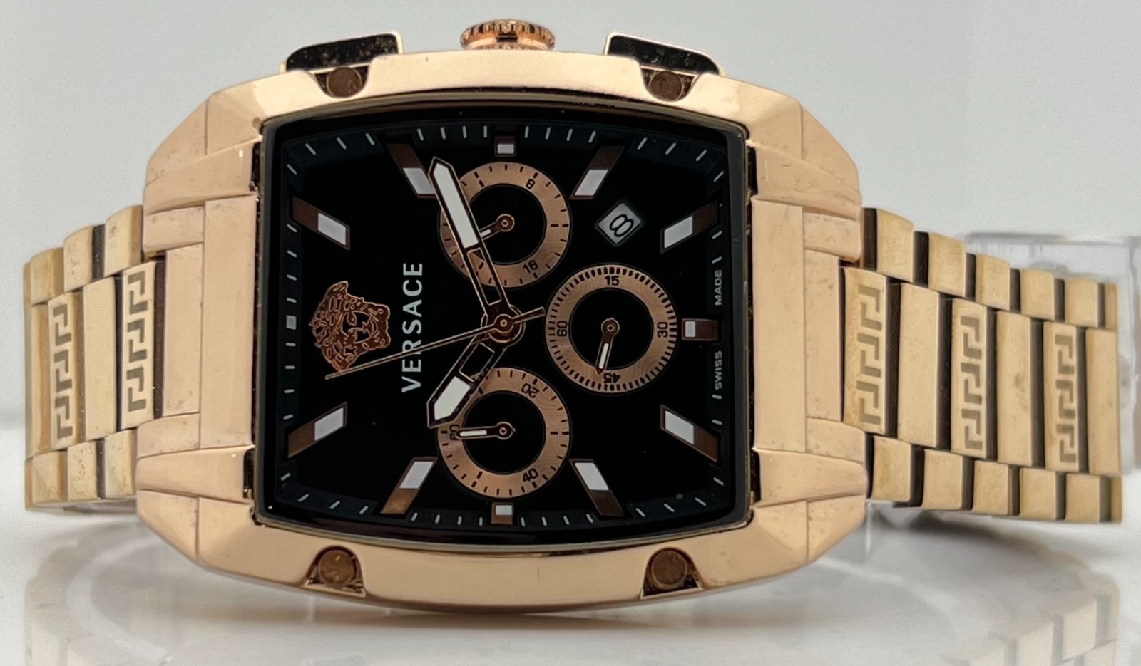 Precious Men’s Versace Dominus Chronograph Black Dial Date Working Wristwatch