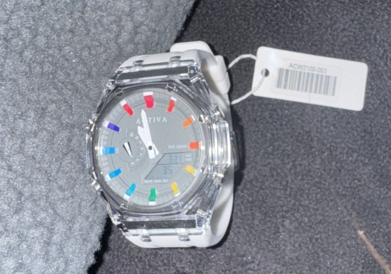 Activa X Invicta Men’s Digital Watch 44.2mm White Multicolor ACW2100-003