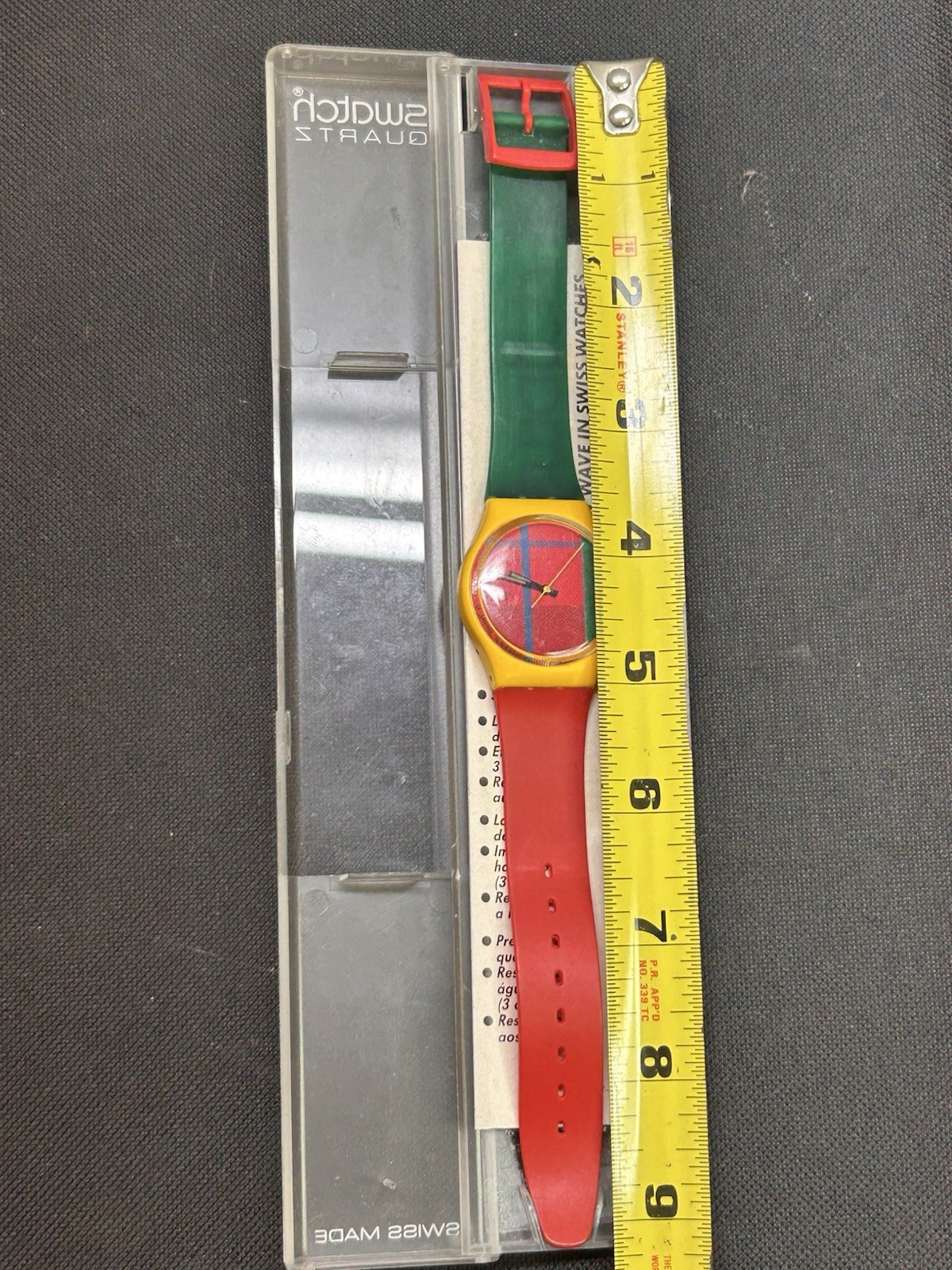 SWATCH Rare Vintage Swatch McGregor (GJ100) Wristwatch! Green, Yellow, Red