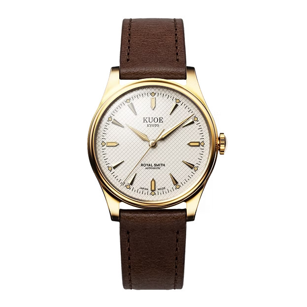 KUOE Kyoto Royal Smith 90-006 Gold Ivory Waffle Dial Miyota 9039 Auto Unused JP