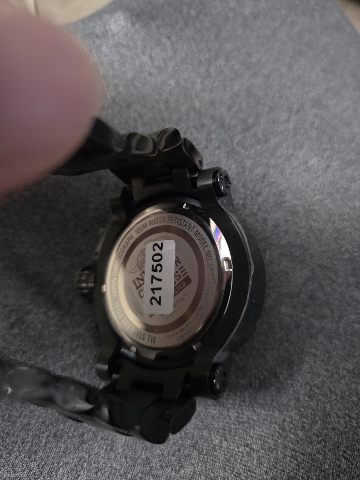 INVICTA Men’s Watch 32727 Coalition Forces Black Quartz Chronograph Steel 52mm