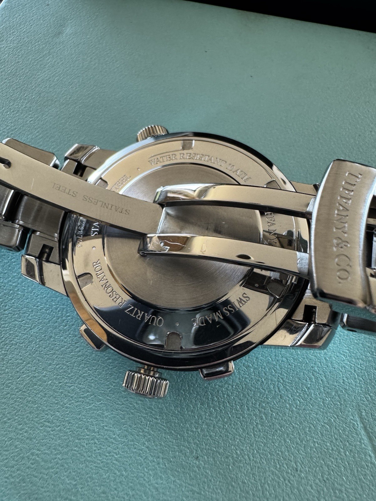 TIFFANY & Co. Mark T-57 17840894 Quartz Chronograph Men’s W/ Boxes Excellent!