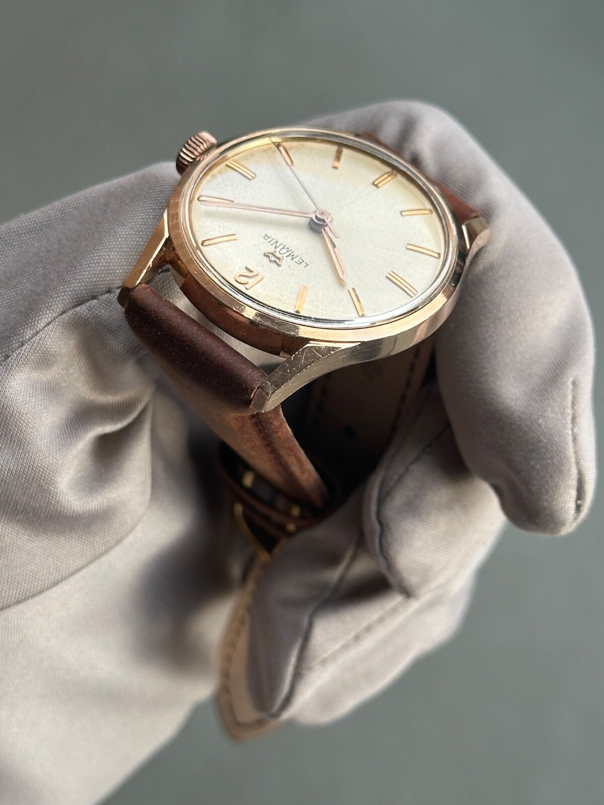 Vintage Lemania Manual-Wind Caliber 3060 Rose Gold Capped 34mm Ref. 918-5 KO