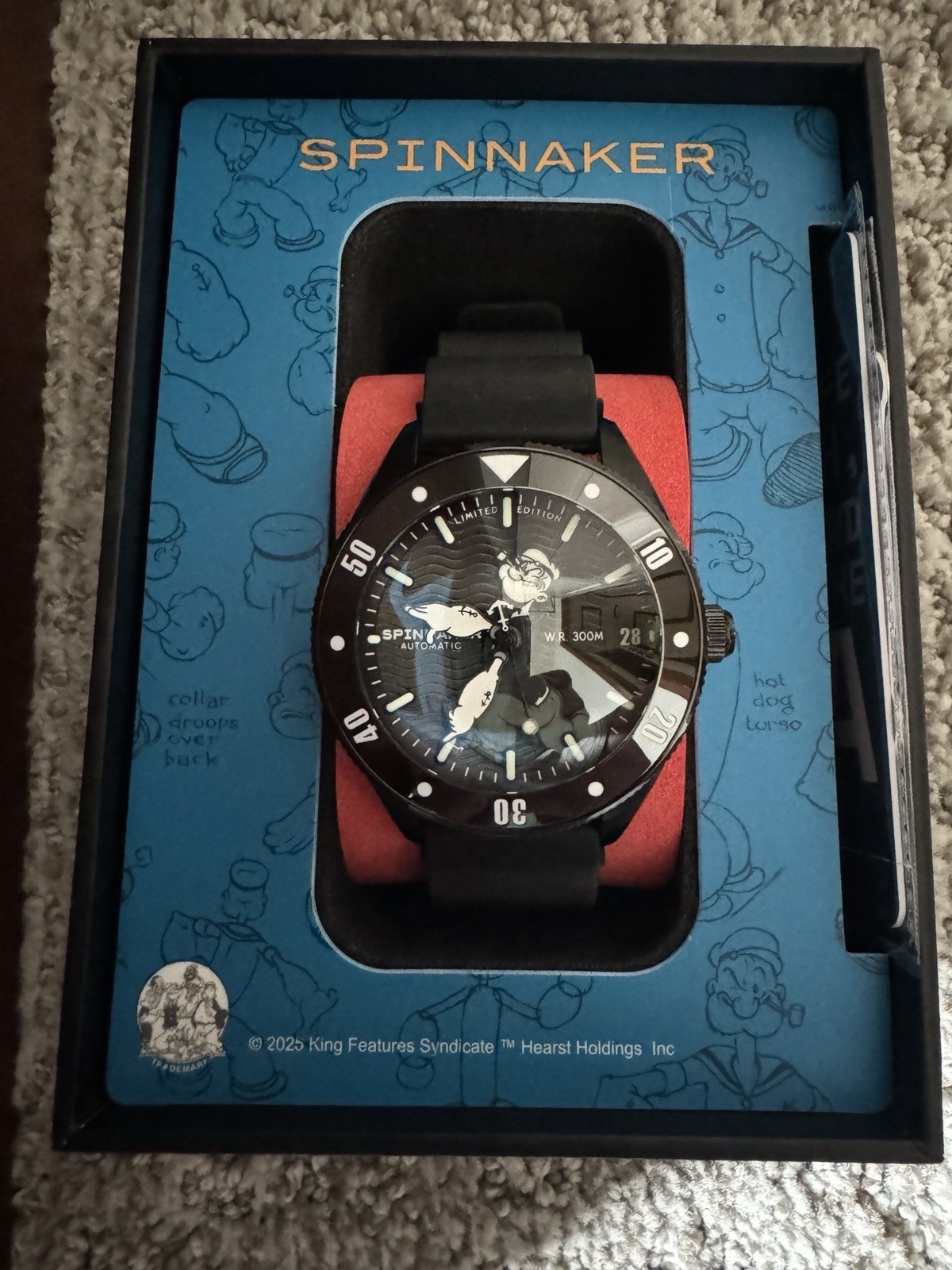 Spinnaker Challenger 42mm Auto Popeye Anchor Arms Limited Edition #16/350